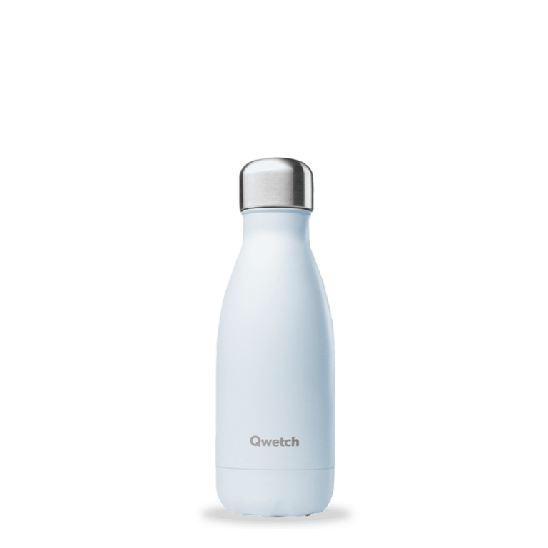 Bouteille isotherme Qwetch 260ml bleu pastel