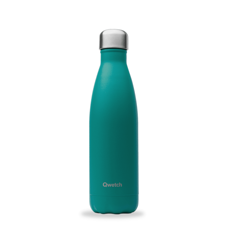 Bouteille isotherme Qwetch 500ml bleu minéral