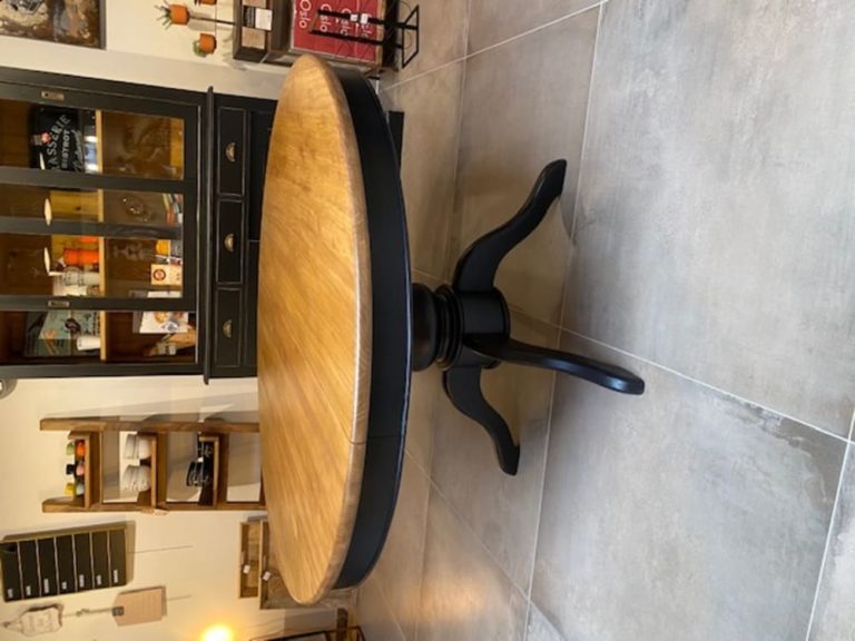 table ronde pied central diam 140