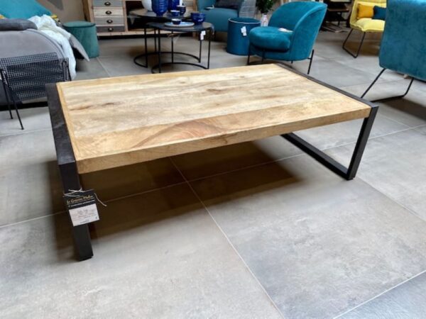 TABLE BASSE BOIS ET METAL