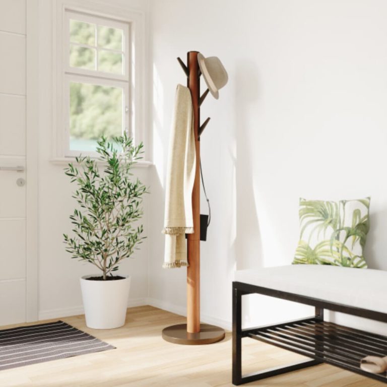 Porte manteaux Flapper noyer clair et tons chauds or - Umbra