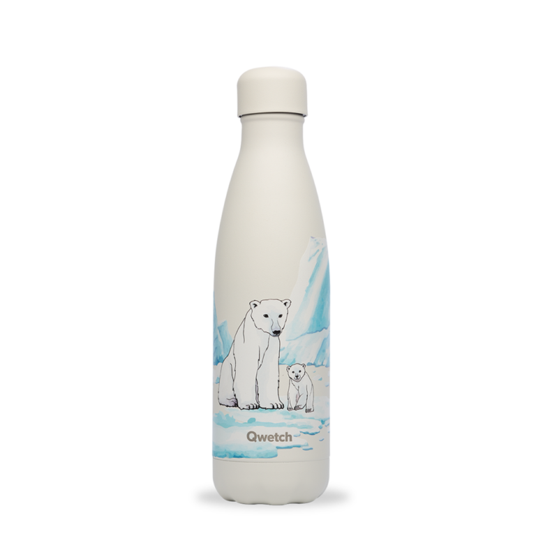 Bouteille isotherme Qwetch banquise ours polaire 500ml