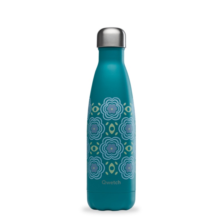 Bouteille isotherme Qwetch elea bleu mineral 500 ml