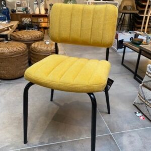 chaise lia tissu moutarde