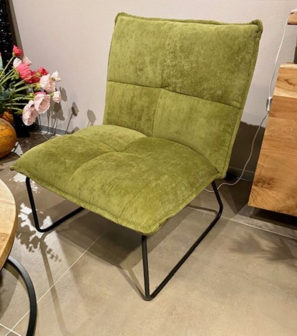 fauteuil faucal velours vert
