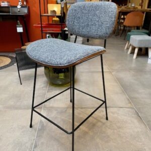 tabouret snack erbrée gris chiné athezza