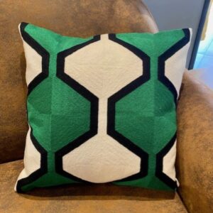 coussin 45x45 vert emeraude nassau haomy harmony