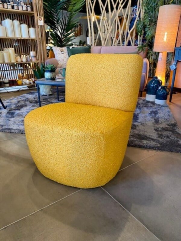 FAUTEUIL EVE JAUNE TOURNESOL