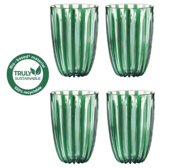 4 verres verts dolcevita guzzini