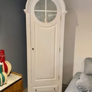 meuble bonnetière hublot blanc 1 porte 1 tiroir