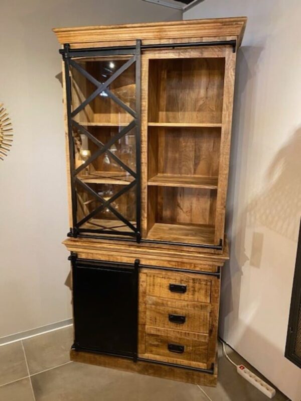 vitrine manguier et métal porte coulissante métal