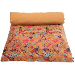 housse d'édredon birdy chamois 85x200 haomy harmony