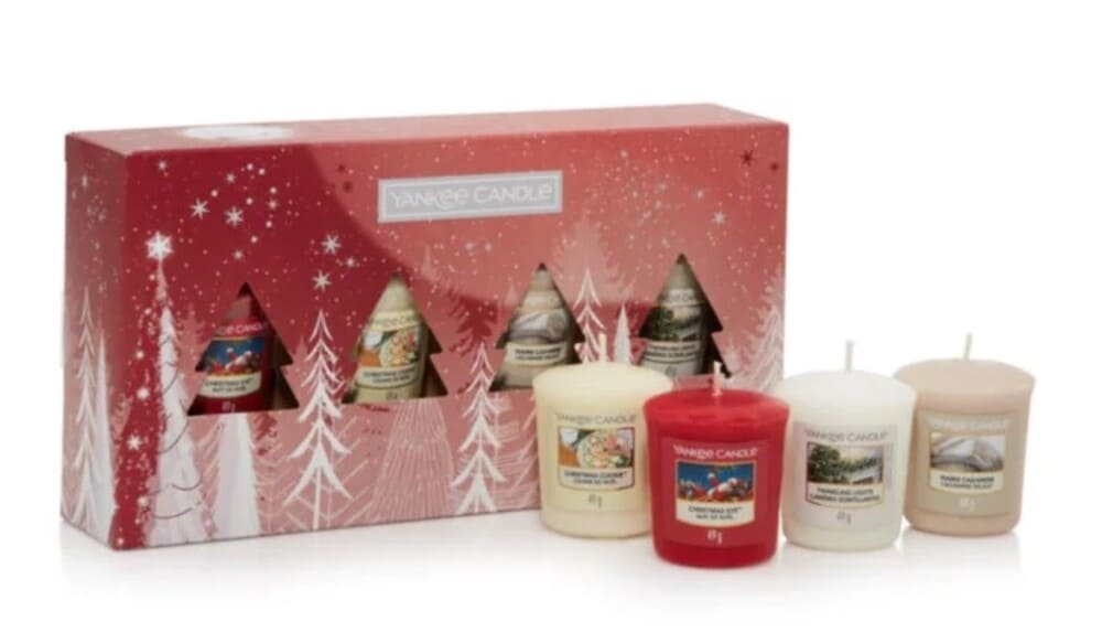 Coffret cadeau 4 bougies votives Original Yankee Candle