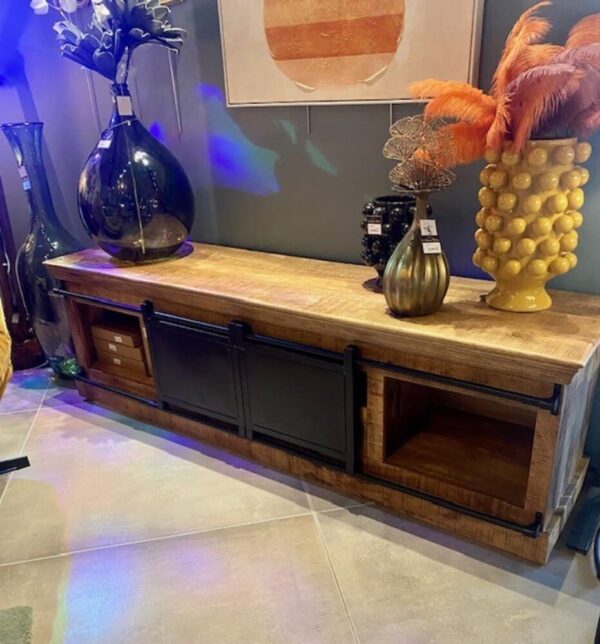 Meuble TV métal et bois – Image 2