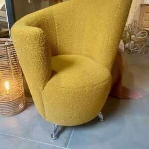 fauteuil curve jaune