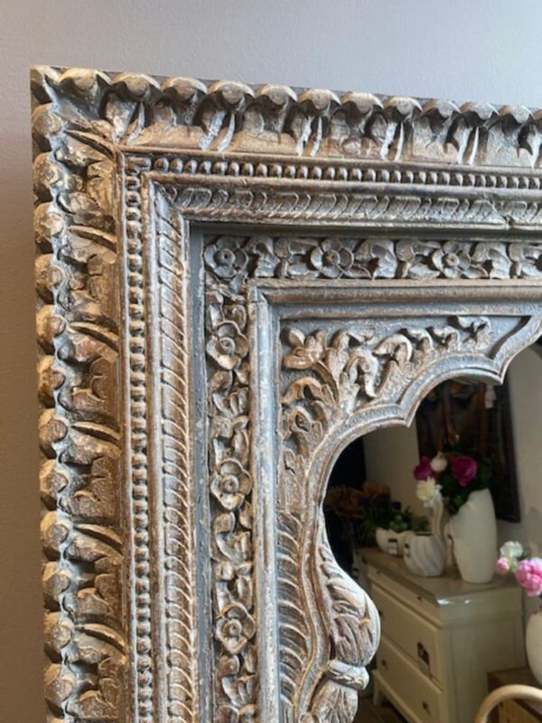 Miroir Palais en Manguier – Une Pièce Unique Venue d'Inde – Image 2