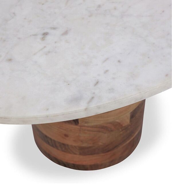 Table basse Madina en manguier et marbre - Athezza – Image 3