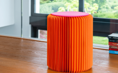 Tabouret en papier papillon – Remember – 2 couleurs au choix