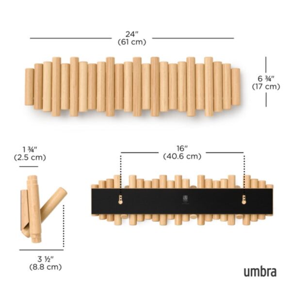 Porte manteaux 8 crochets Picket - Umbra – Image 2