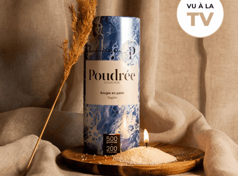 bougie poudrée paris parfum saphir