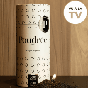 bougie poudrée paris noire non parfumée