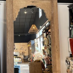 miroir indien en teck