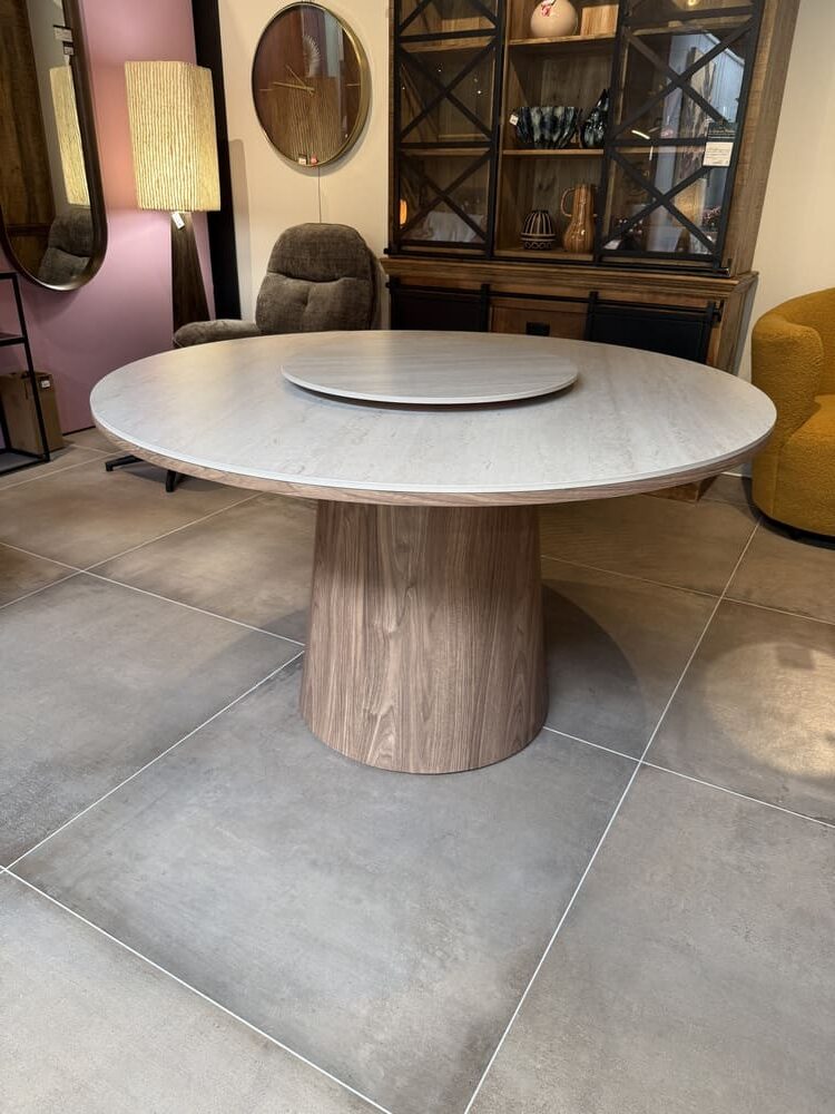 table repas plateau travertin