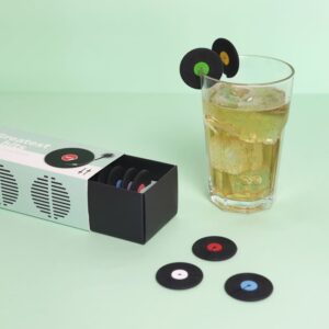 8 marque verres disque vinyle