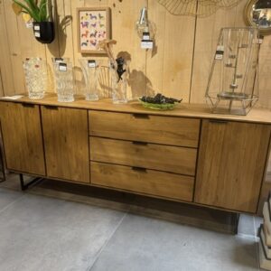 bahut en bois 3 portes 3 tiroirs