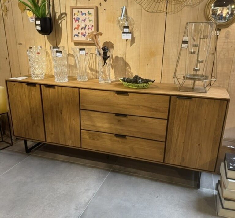 bahut en bois 3 portes 3 tiroirs