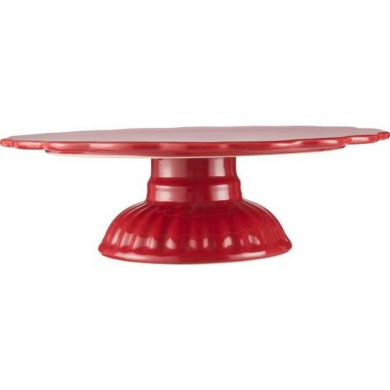 plat sur pied rouge
