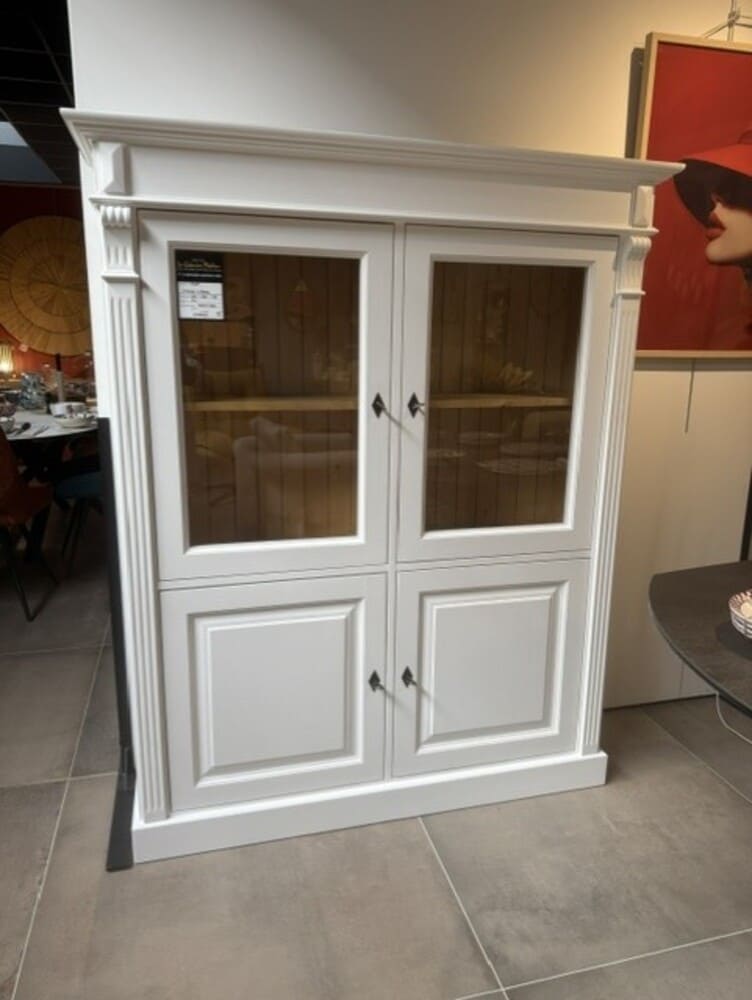 vitrine 4 portes blanche